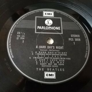 The Beatles - A Hard Days Night Vinyl LP French 1980 ' s Stereo Reissue EX/EX 3