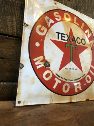 Antique Porcelain Texaco Gas Pump Sign Tydol Shell Station Gulf 2