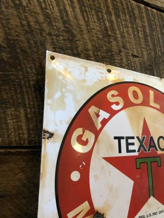 Antique Porcelain Texaco Gas Pump Sign Tydol Shell Station Gulf 3