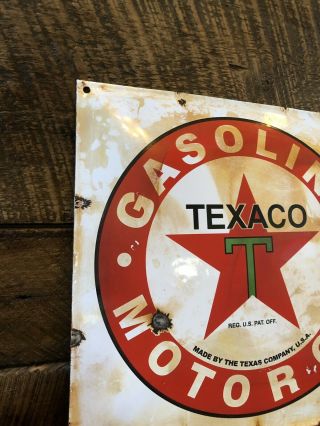 Antique Porcelain Texaco Gas Pump Sign Tydol Shell Station Gulf 4