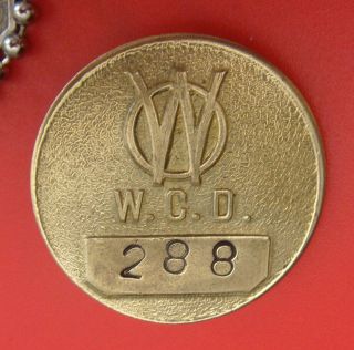 Vintage Automotive Employee Badge: Willys Overland Motors; Jeep Maker