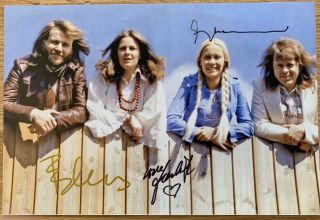 Abba - Picture - Signdd Bt Benny,  Bjorn & Frida