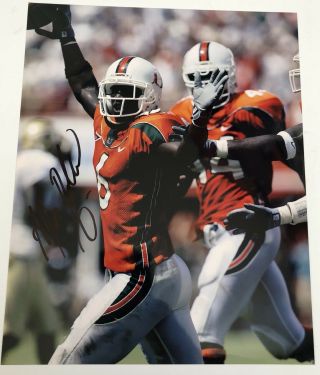 Antrel Rolle Signed 8x10 Photo Miami Hurricanes Football Autograph