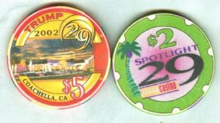 Spoitlight 29 Card Room Casino (coachella) ($2 - $5) Chips (su) (1995 - 2002).  Xls