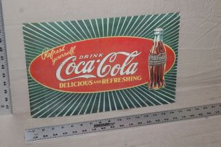 Scarce 1923 Drink Coca Cola Burst General Store Sign Soda Pop Coke Bottle Gas 66