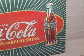 SCARCE 1923 DRINK COCA COLA BURST GENERAL STORE SIGN SODA POP COKE BOTTLE GAS 66 3