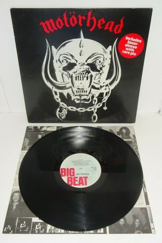 Motorhead [s/t] Debut 1981 Big Beat Wik 2 Reissue Lp W/picture Inner