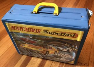 Vintage 1970 Matchbox Superfast 72 Car Deluxe Collector’s Case Tray Holders