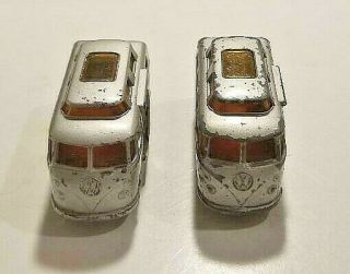 1967 (2) Matchbox Lesney Volkswagen Camper Vans 34 Silver Raised Roofs