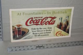 Scarce 1930s Drink Coca Cola Fountains Bottles General Store Display Sign Coke