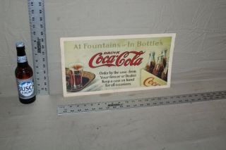 SCARCE 1930s DRINK COCA COLA FOUNTAINS BOTTLES GENERAL STORE DISPLAY SIGN COKE 2
