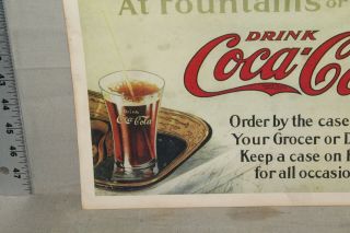 SCARCE 1930s DRINK COCA COLA FOUNTAINS BOTTLES GENERAL STORE DISPLAY SIGN COKE 3
