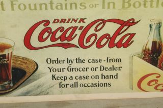 SCARCE 1930s DRINK COCA COLA FOUNTAINS BOTTLES GENERAL STORE DISPLAY SIGN COKE 4
