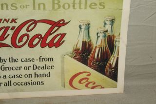 SCARCE 1930s DRINK COCA COLA FOUNTAINS BOTTLES GENERAL STORE DISPLAY SIGN COKE 5