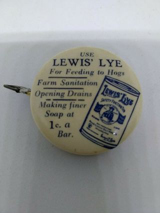 Vintage Advertising Celluloid Tape Measure Old Hickory/lewis 