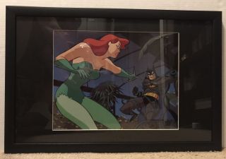 Batman & Poison Ivy Batman Animated Series Wbss Promo Framed Print Dc 1992 Rare