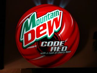 Mountain Dew Code Red Lighted Sign