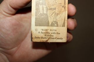 RARE 1920s BABE RUTH CANDY BASEBALL CARD COLLECT ALL 6 TO GET A SIGNED FAVORITE 2
