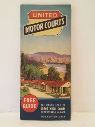 Vintage United Motor Courts Brochure 1942 - 10th Edition