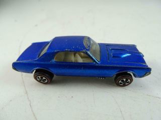 Vintage Hot Wheels Redline Model Toy Car Diecast Custom Mercury Cougar 1968 Blue
