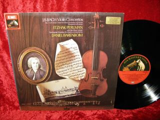 1975 Uk Nm Asd 3076 Stereo Bach Violin Concertos Perlman Bareboim
