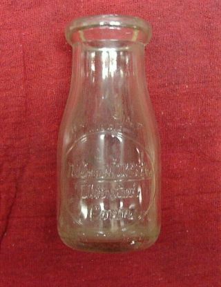 Antique Nelson H.  White Winsted Conn.  Embossed 1/2 Pint Milk Bottle,