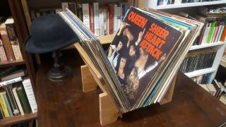 Vinyl Record Display Stand LP Storage Rack Wooden Bamboo Album Holder POS Shop 4