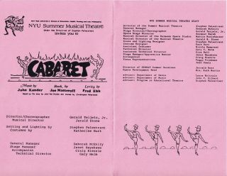 CABARET: JOE MASTEROFF.  Won 1967 Tony Best Musical Best Book.  Two signed items. 5