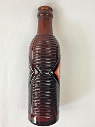 Vintage Orange Crush Ribbed Amber 7 oz.  Bottle 5