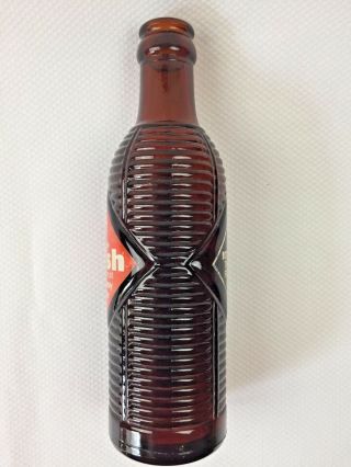 Vintage Orange Crush Ribbed Amber 7 oz.  Bottle 6