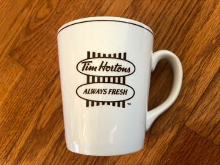 Vintage Tim Hortons Large Coffee Mug Cup Brown Logo.  Made In England.