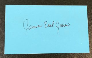 James Earl Jones Actor Vintage Signed Autograph 3x5 Index Card Star Wars