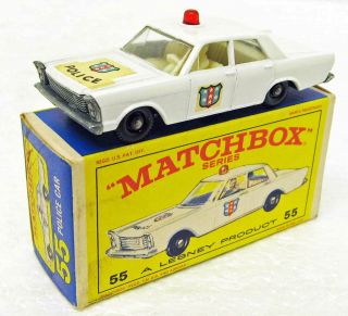 Ford Galaxie Police Car Bpw Matchbox 55 England Mb