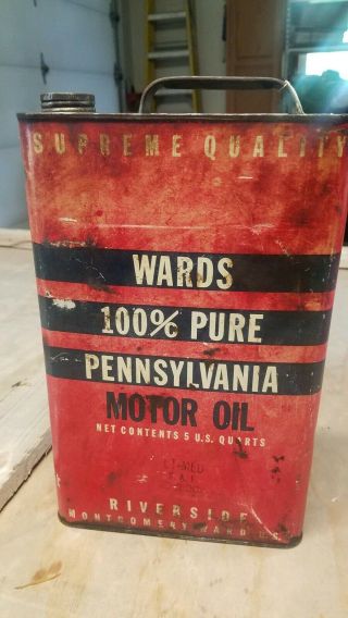 Vintage Wards 5 Qt Oil Can