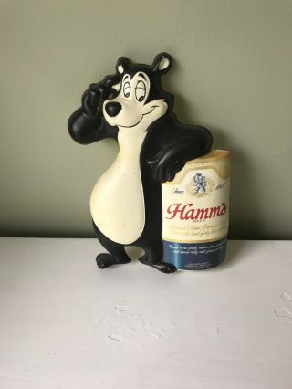 Vintage Hamm’s Beer Bear Can Extruded Plastic Dimensional Sign Vacuform Cool