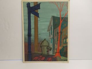 Artist Jack Dyer Wc Mull St.  Mass College Of Art 12x9 " Early