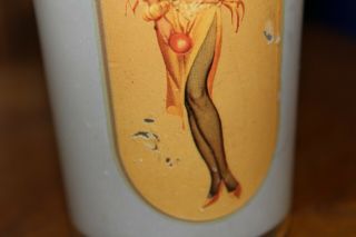 Vintage keyhole naked lady collectors bar glass 4 1/2 inches - A1 3