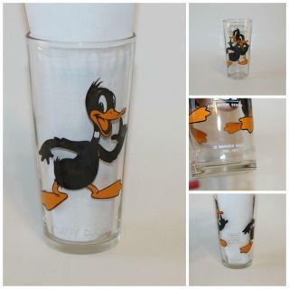 1973 Pepsi Warner Bros.  Daffy Duck Doubl Sided 6.  5 " Drinking Glass