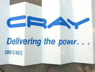Vtg CRAY Supercomputer Cray - 2 Auto Sun Shade Sign Dash Visor 20 