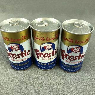 Frostie Root Beer Vtg 70s Steel Pop Top Soda Can Ellisville Ms Lenexa Ks Empty