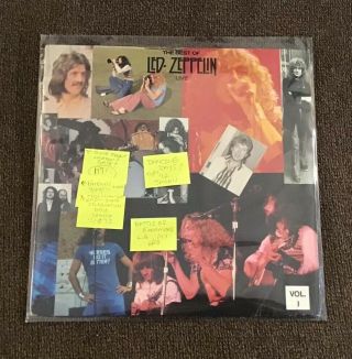 2lp Set The Best Of Led Zeppelin Live Rare Vol.  1 1st Press Memorylen