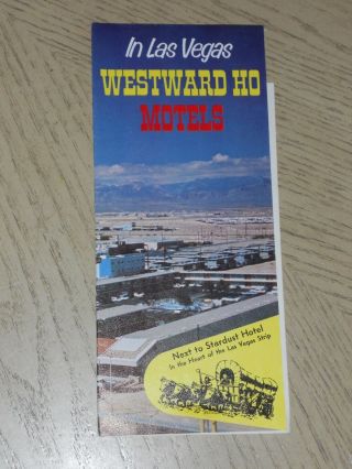 Vintage 1970s Westward Ho Motels Las Vegas Nevada Brochure,  Coupon Hotel Chapel