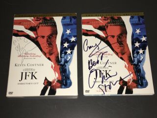 Oliver Stone Twice - Signed " Jfk " Dvd Cover,