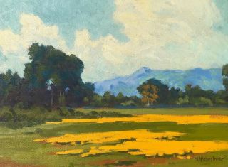 California Plein Air Impressionist Oil Painting 9x12 Hohnstreiter After Gamble