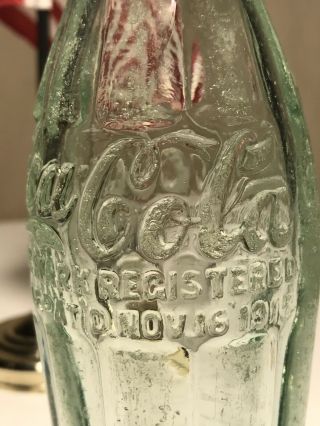 PATD NOV 16 1915 Coca - Cola Hobbleskirt Coke Bottle RALEIGH N C North Carolina 5