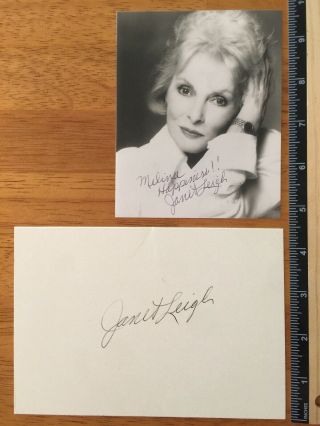 2 Janet Leigh Psycho Actress Hand Signed Autograph - A Collectors Must Have