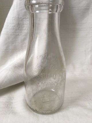 Vintage Pint Milk Bottle Klinger ' s Dairy Jefferson Wisconsin 5