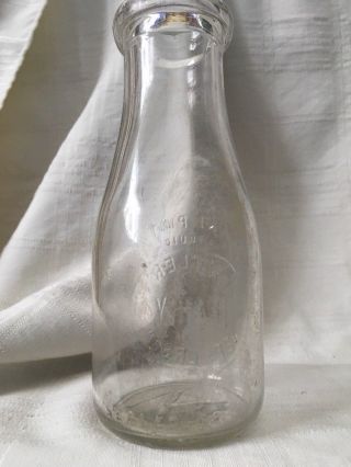Vintage Pint Milk Bottle Klinger ' s Dairy Jefferson Wisconsin 6