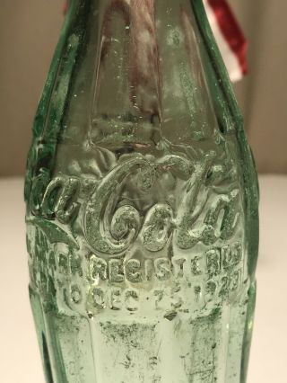 PATD DEC 25 1923 Coca - Cola Hobbleskirt Coke Bottle TARBORO N C North Carolina 6