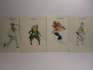 Artist Jack Dyer Pirate Sketches - 4.  Each 8.  5x11 " Early